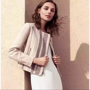 BcBg Max Azria Women's Jacket Size XS Holden Striped Cropped